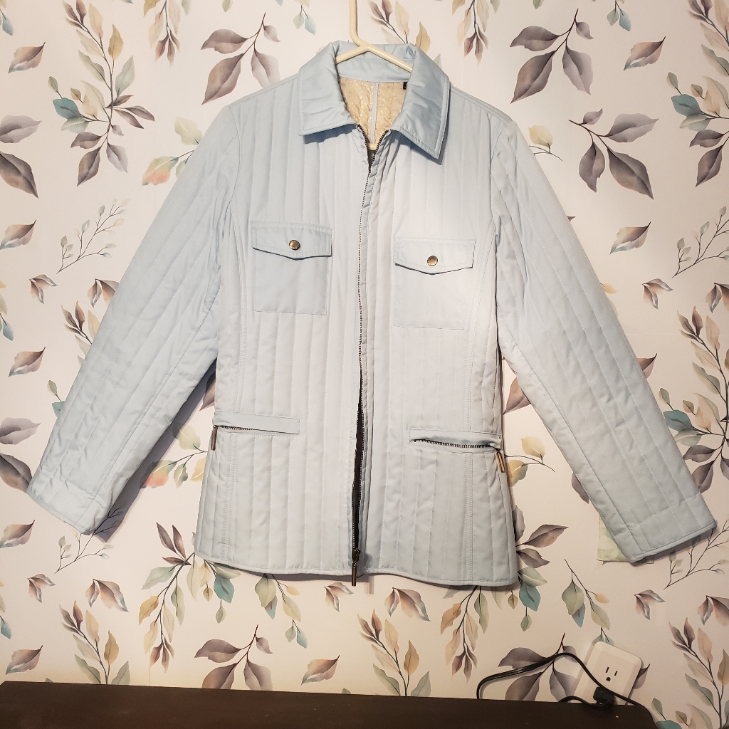 Ladies Light Blue Quilted Jacket Ladies Light Blue Quilted Jacket